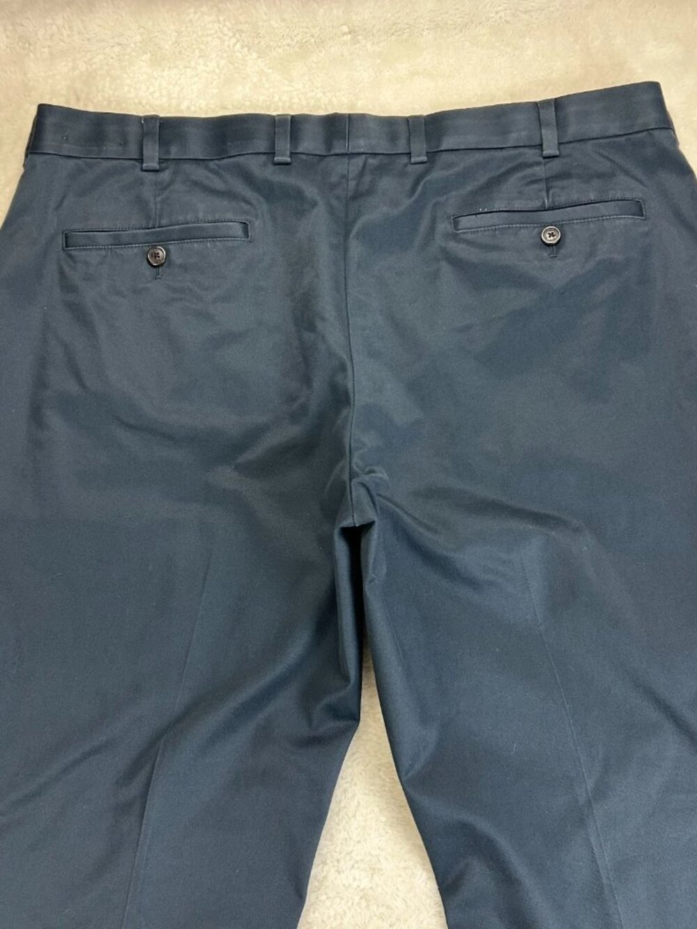 Brooks‎ Brothers Advantage Chino Milano Pants Mens 40x30 Blue Mid Rise Formal - Picture 4 of 16